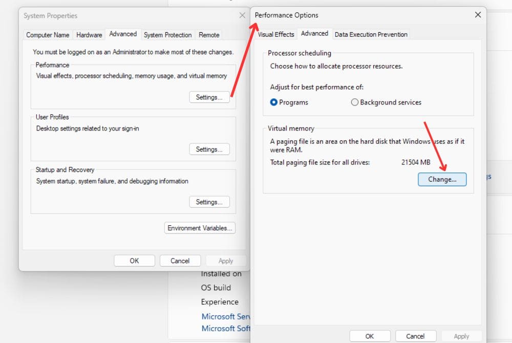 Adjusting Virtual Memory Settings; when laptop slow